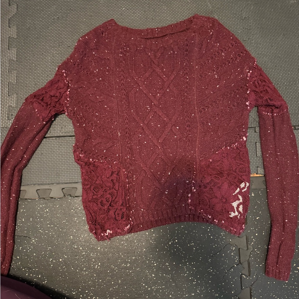 Burgundy Knit Sweater